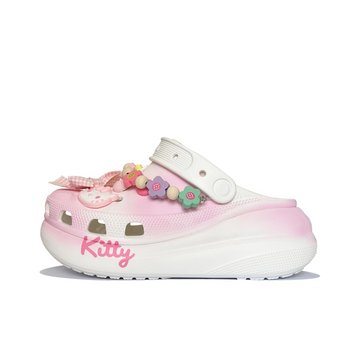 Custom Crocs White Pink Hello Kitty Theme Decoration