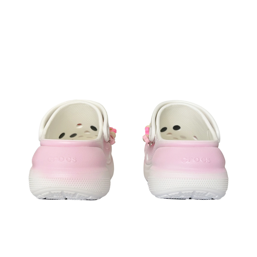 Custom Crocs White Pink Hello Kitty Theme Decoration