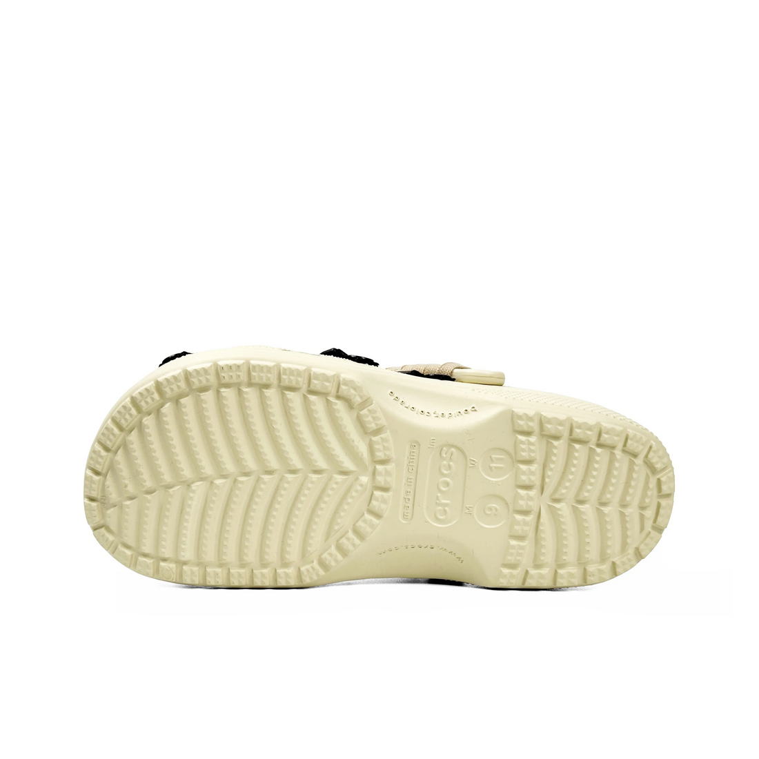 Custom Crocs Beige With Khaki Shoelaces