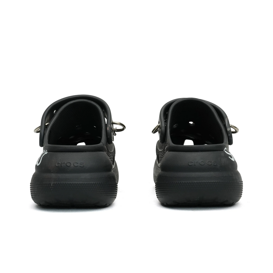 Custom Crocs Black With Silver Fangs