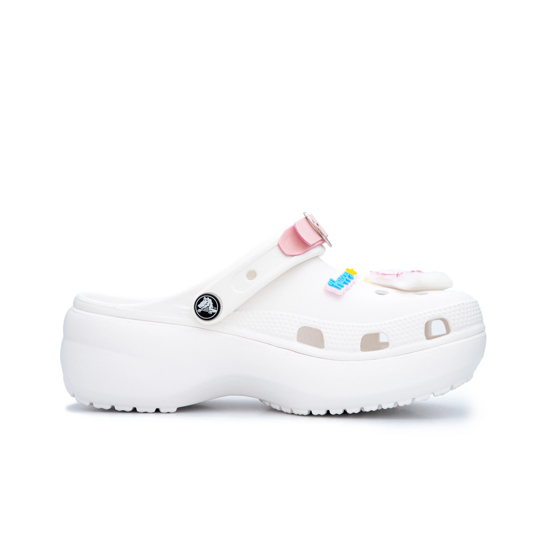 Custom Crocs White Pink Kitty Cartoon Decorations
