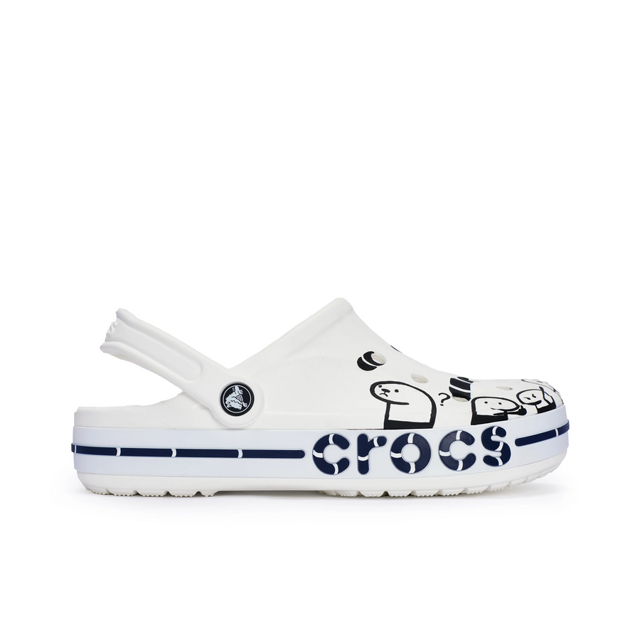 Custom Crocs White Black Cartoon