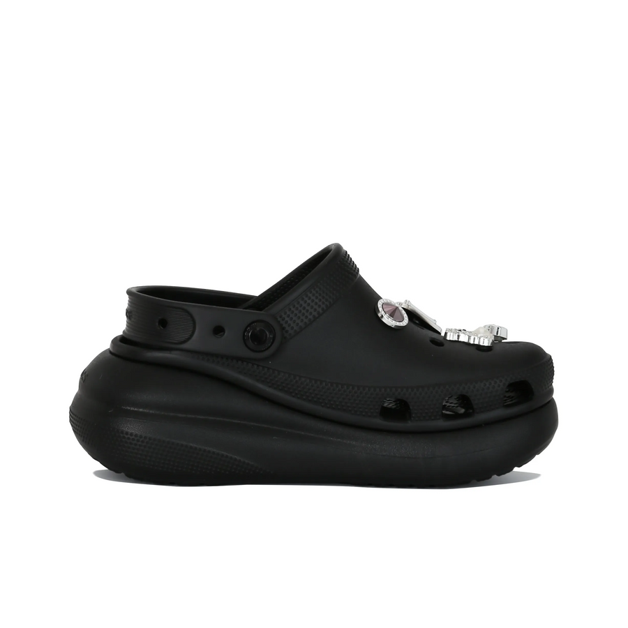 Custom Crocs Black Silver Accessories