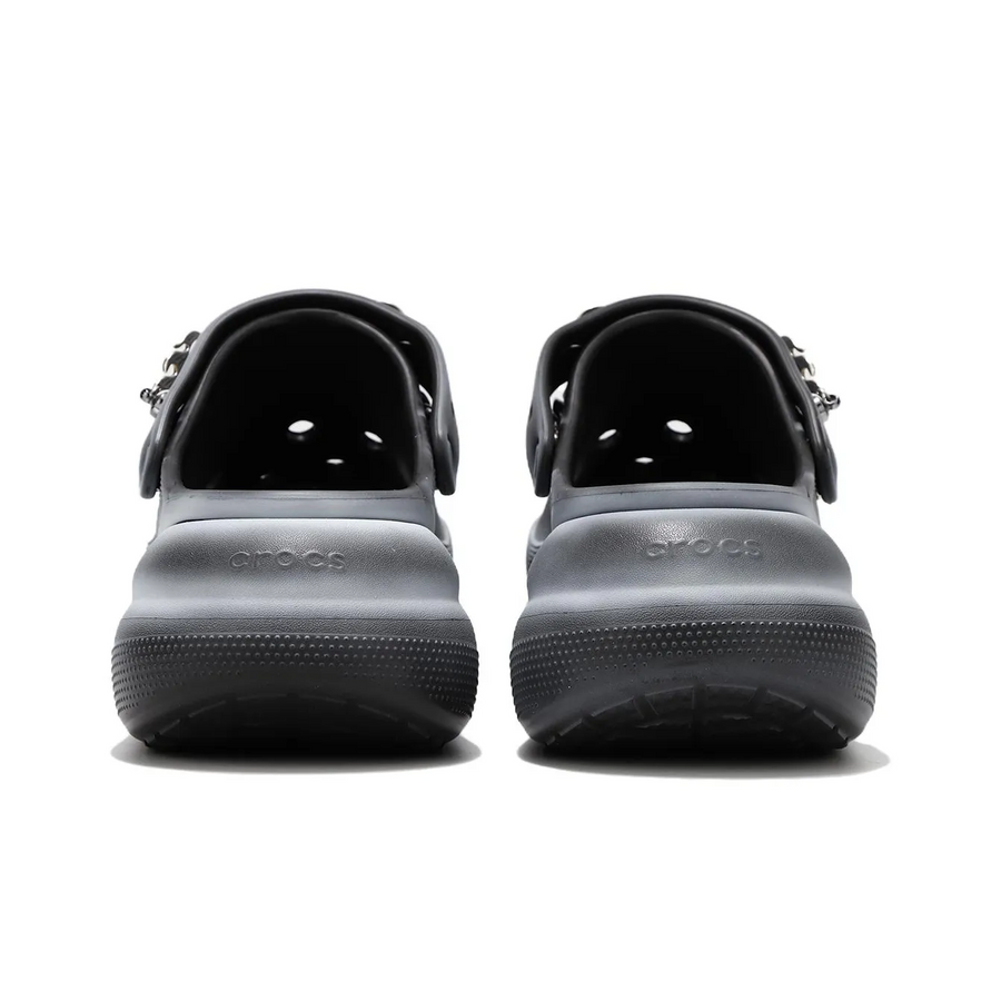 Custom Crocs Grey Black Metal Accessories