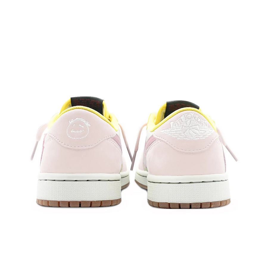 Travis Scott Jordan 1 Custom Jordans White Yellow Pink