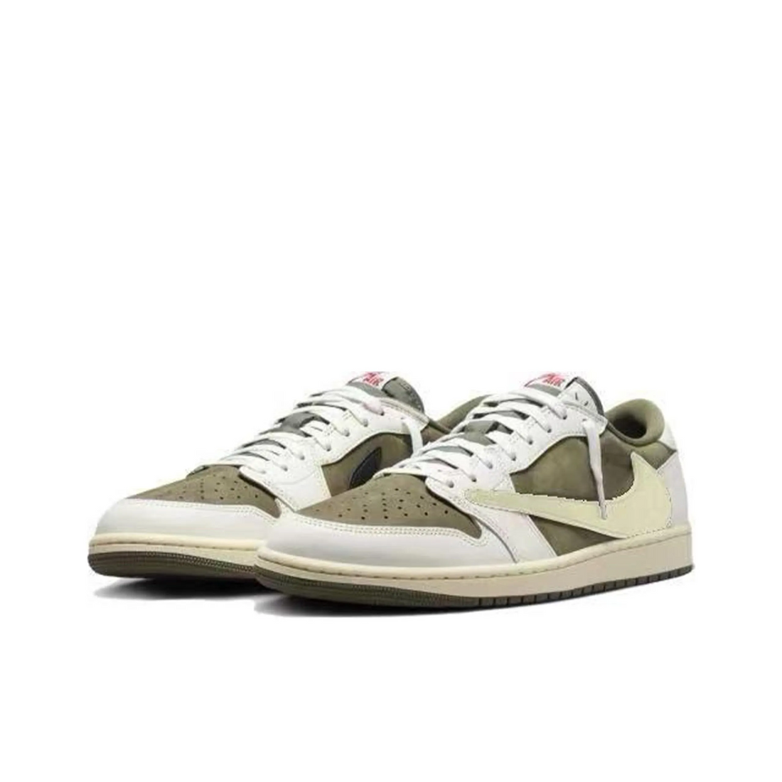 Travis Scott Jordan 1 Custom Jordans White Green Beige