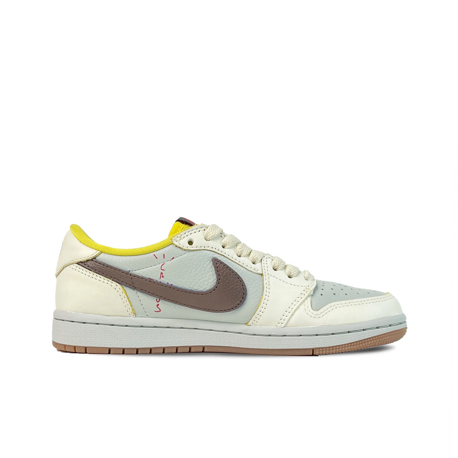 Travis Scott Jordan 1 Custom Jordans Grey White Brown Yellow