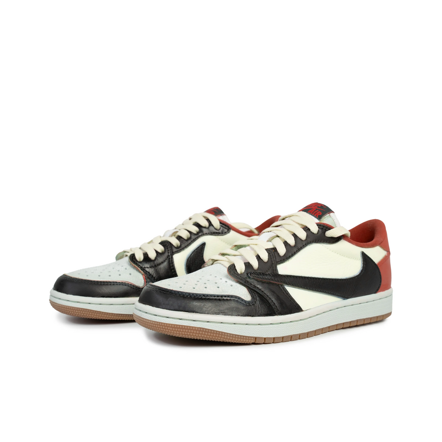 Travis Scott Jordan 1 Custom Jordans Black Beige Red