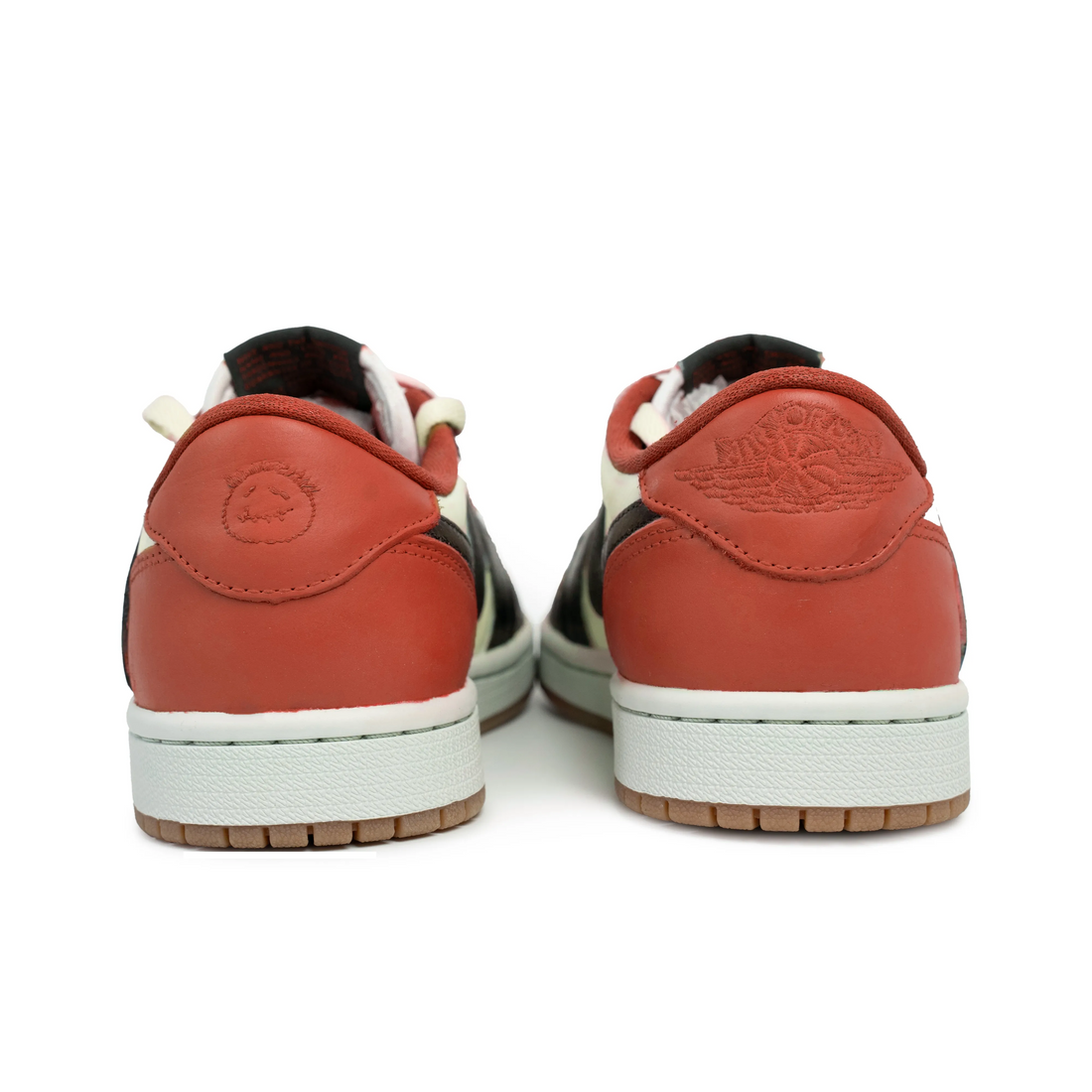 Travis Scott Jordan 1 Custom Jordans Black Beige Red