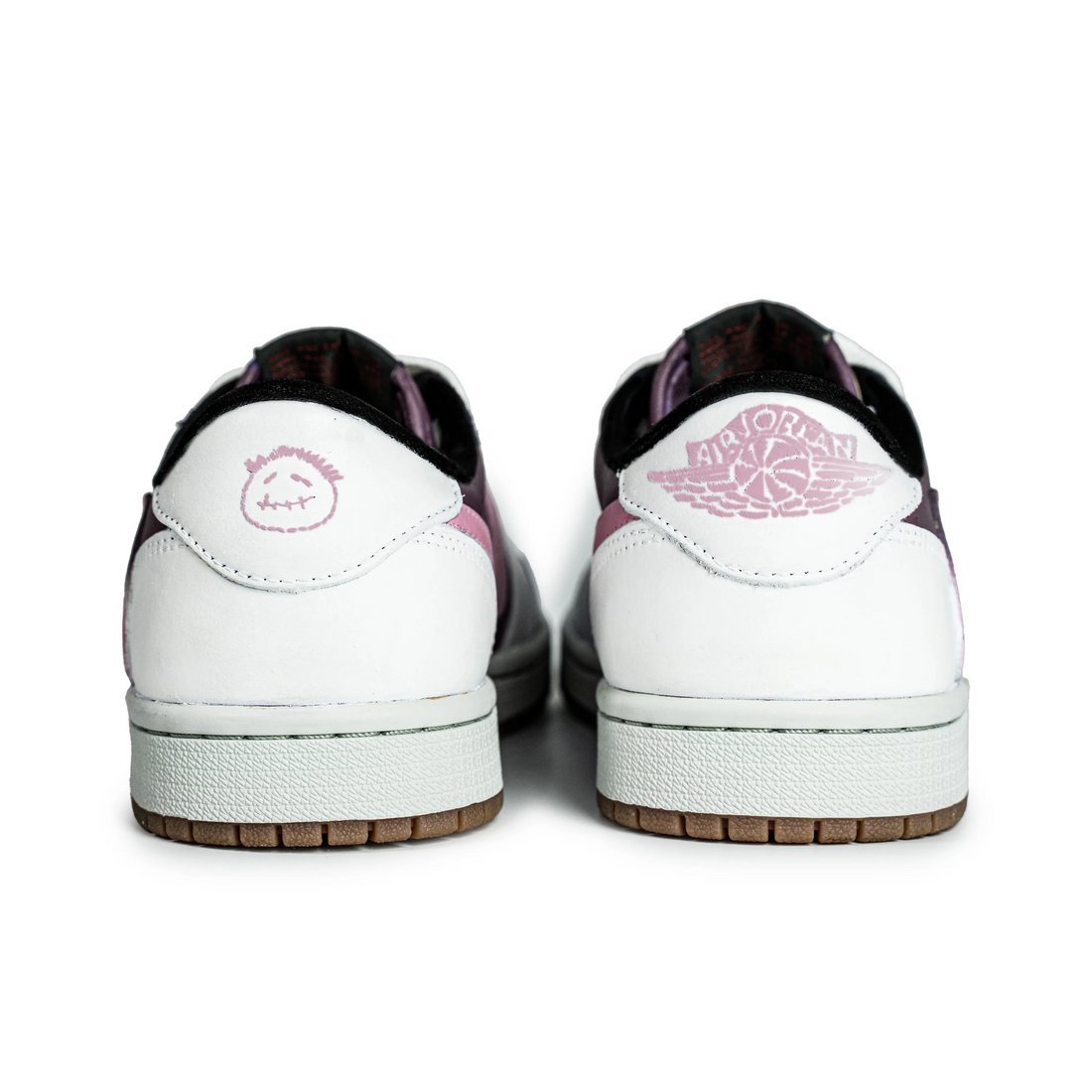 Travis Scott Jordan 1 Custom Jordans White Chocolate Pink