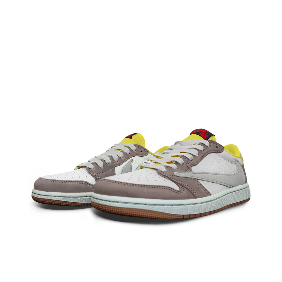 Travis Scott Jordan 1 Custom Jordans White Brown Grey