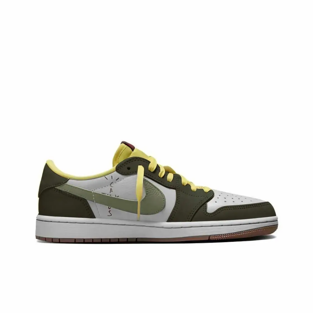 Travis Scott Jordan 1 Custom Jordans Dark Grey Green