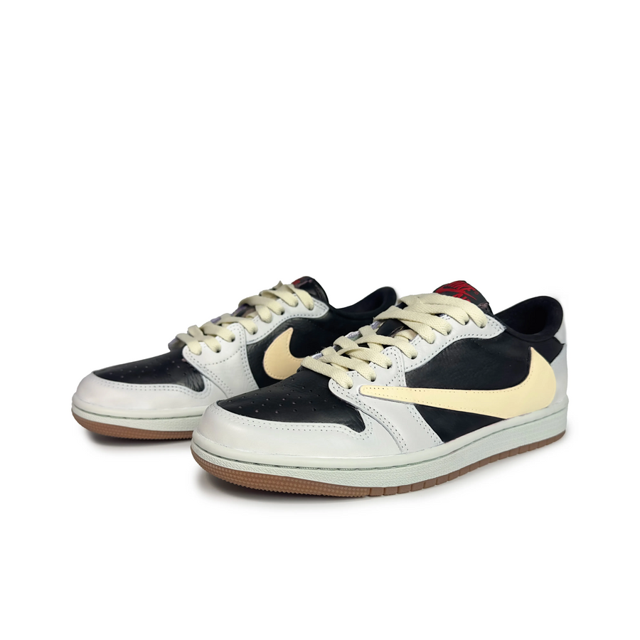 Travis Scott Jordan 1 Custom Jordans Black Light Grey Beige