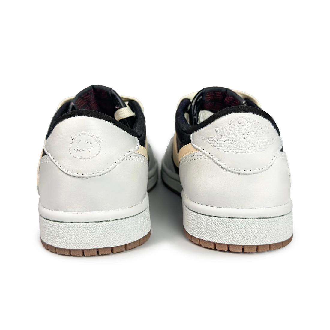 Travis Scott Jordan 1 Custom Jordans Black Light Grey Beige