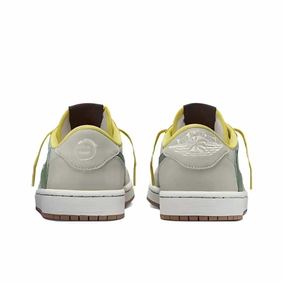 Travis Scott Jordan 1 Custom Jordans Light Grey Green