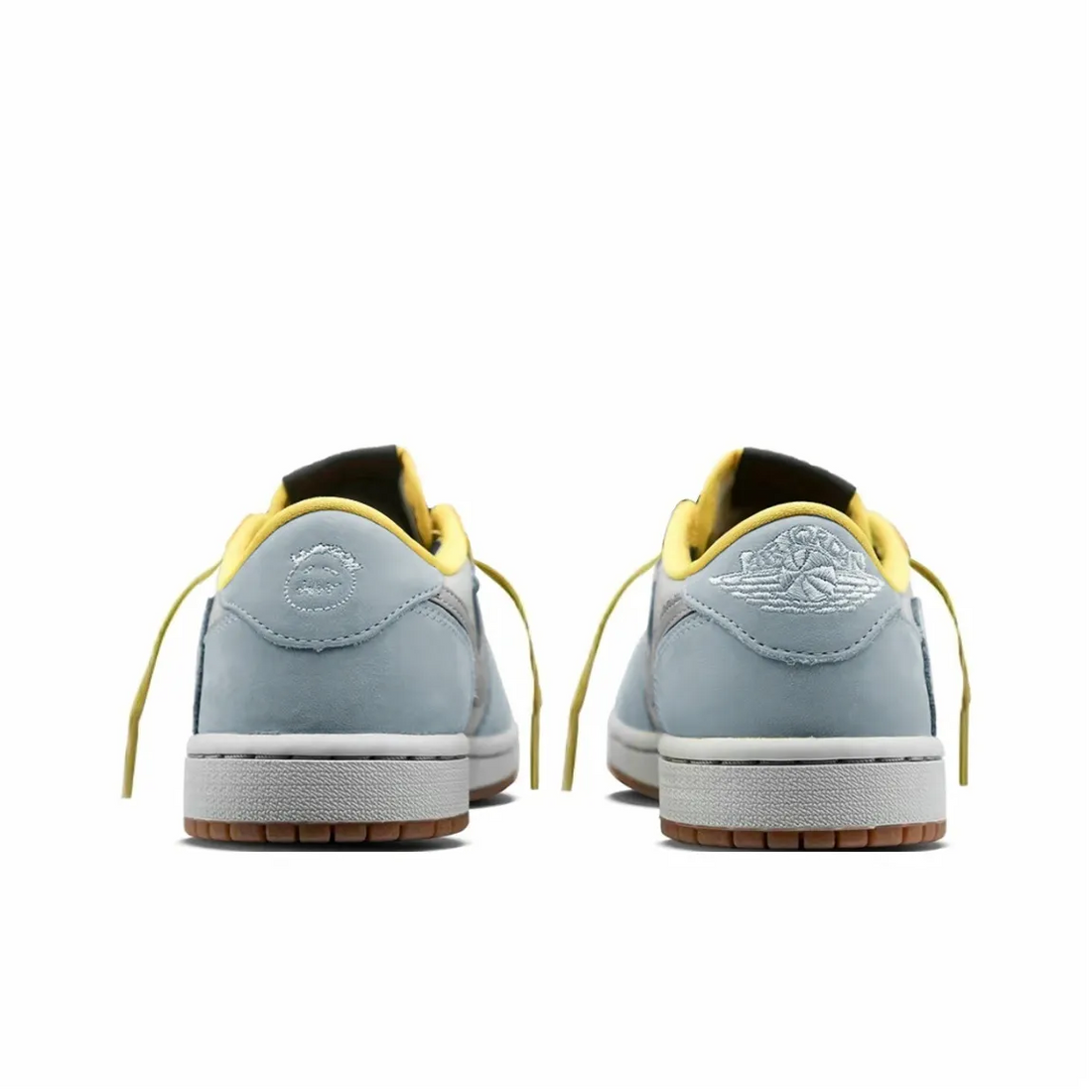 Travis Scott Jordan 1 Custom Jordans Blue White Sliver