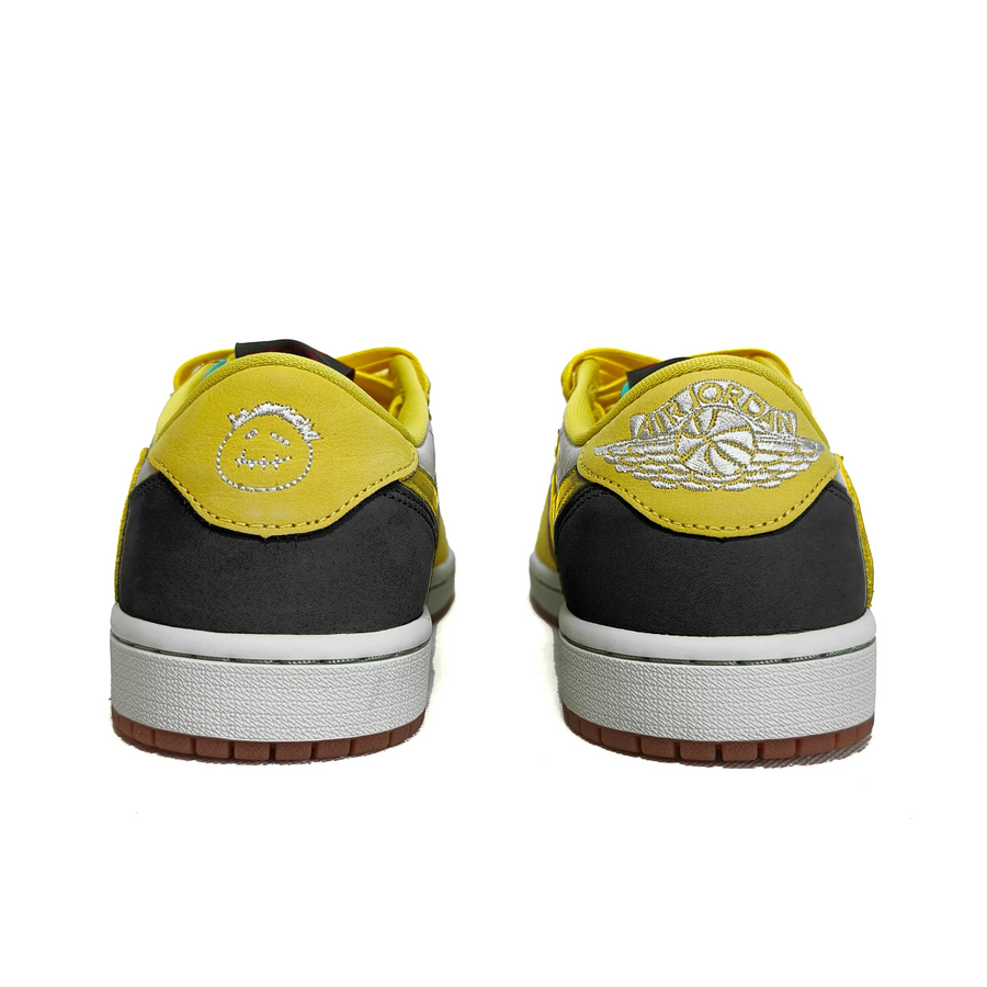 Travis Scott Jordan 1 Custom Jordans Black White Yellow