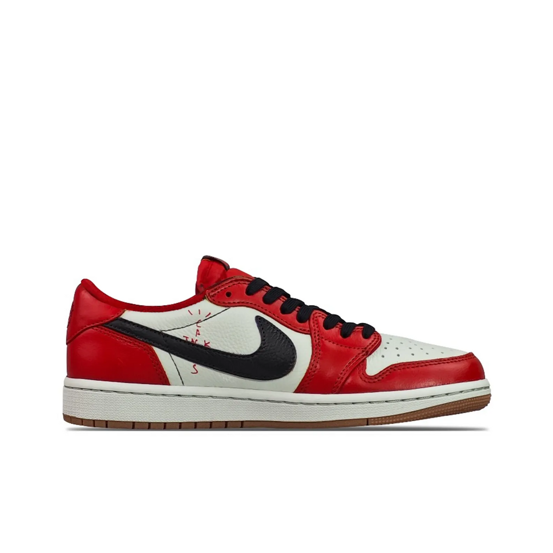 Travis Scott Jordan 1 Custom Jordans Red Black Spider Graffiti