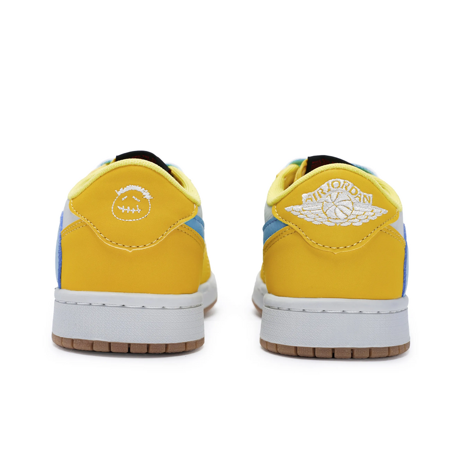 Travis Scott Jordan 1 Custom Jordans Yellow White Bule