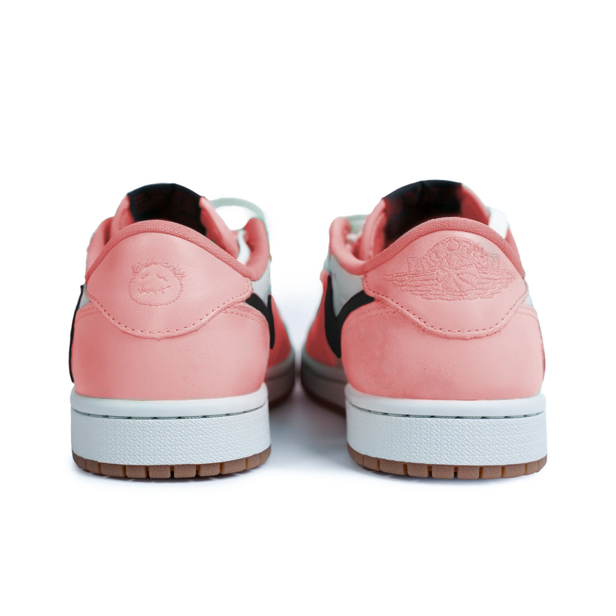 Travis Scott Jordan 1 Custom Jordans Pink White Black