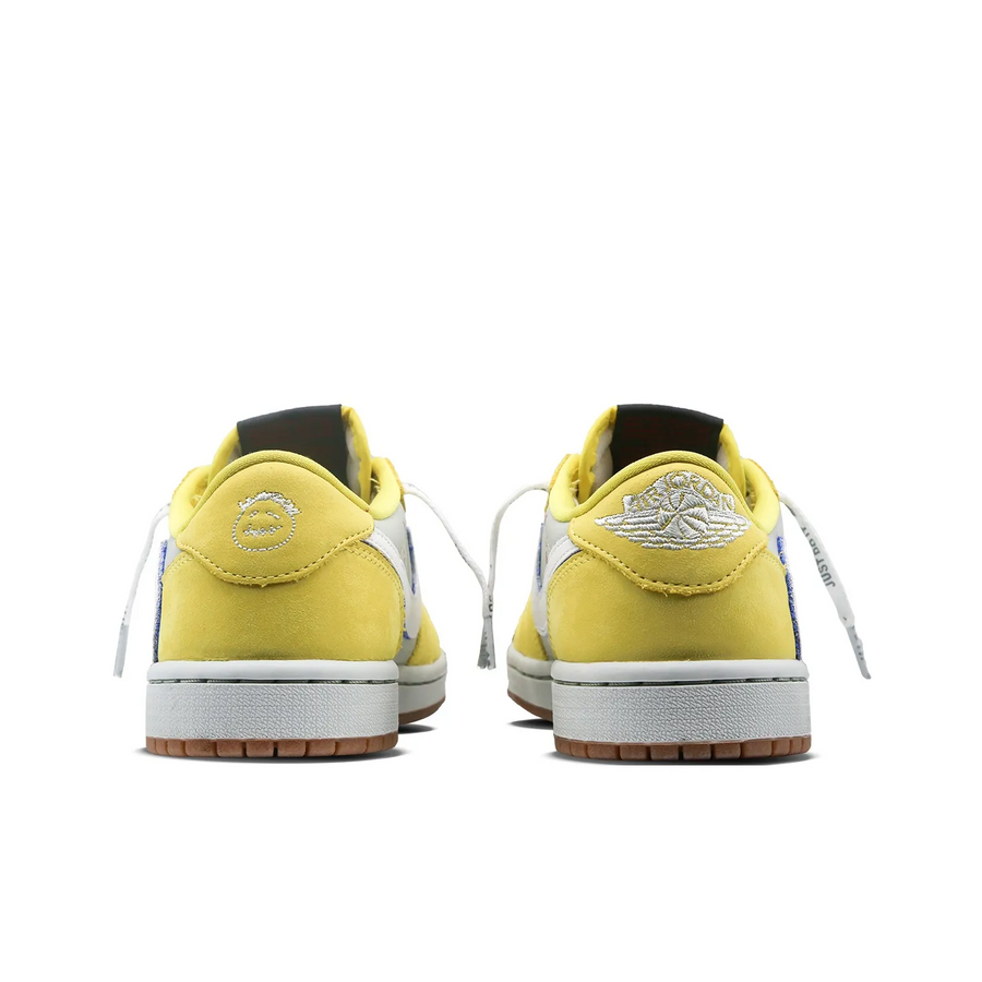 Travis Scott Jordan 1 Custom Jordans Yellow White Low
