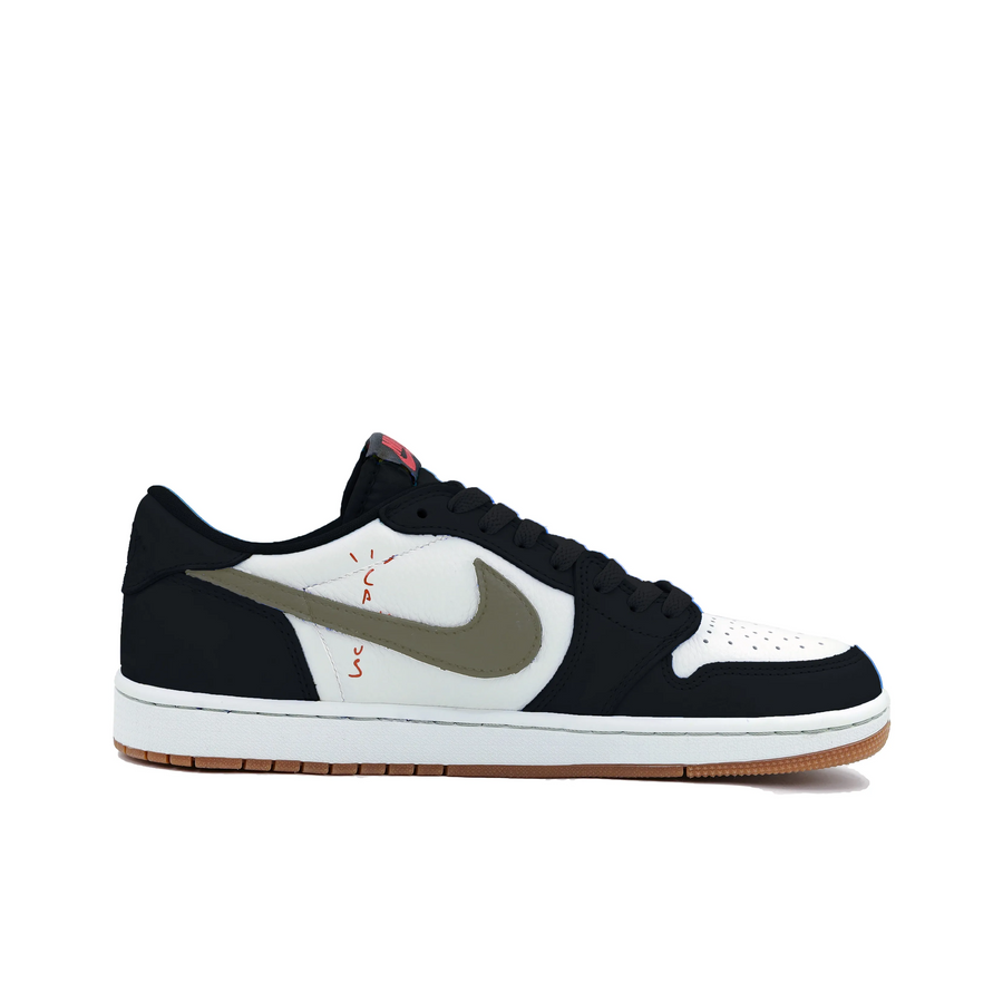 Travis Scott Jordan 1 Custom Jordans Black White Grey