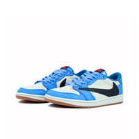 Travis Scott Jordan 1 Custom Jordans Blue White Black Low