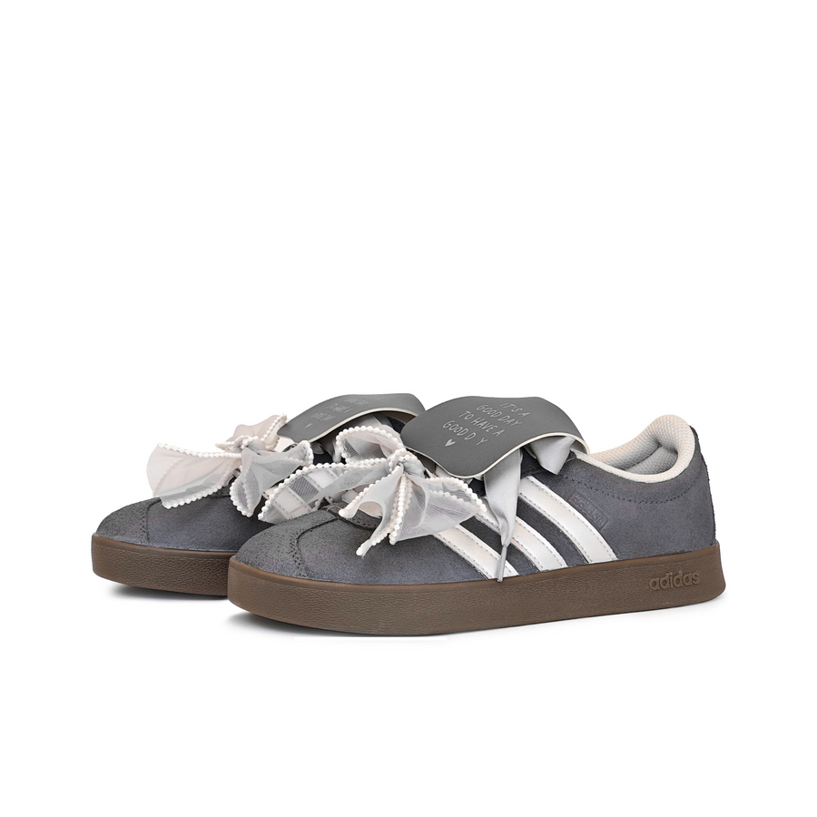 Dark Grey White - Adidas Samba Custom