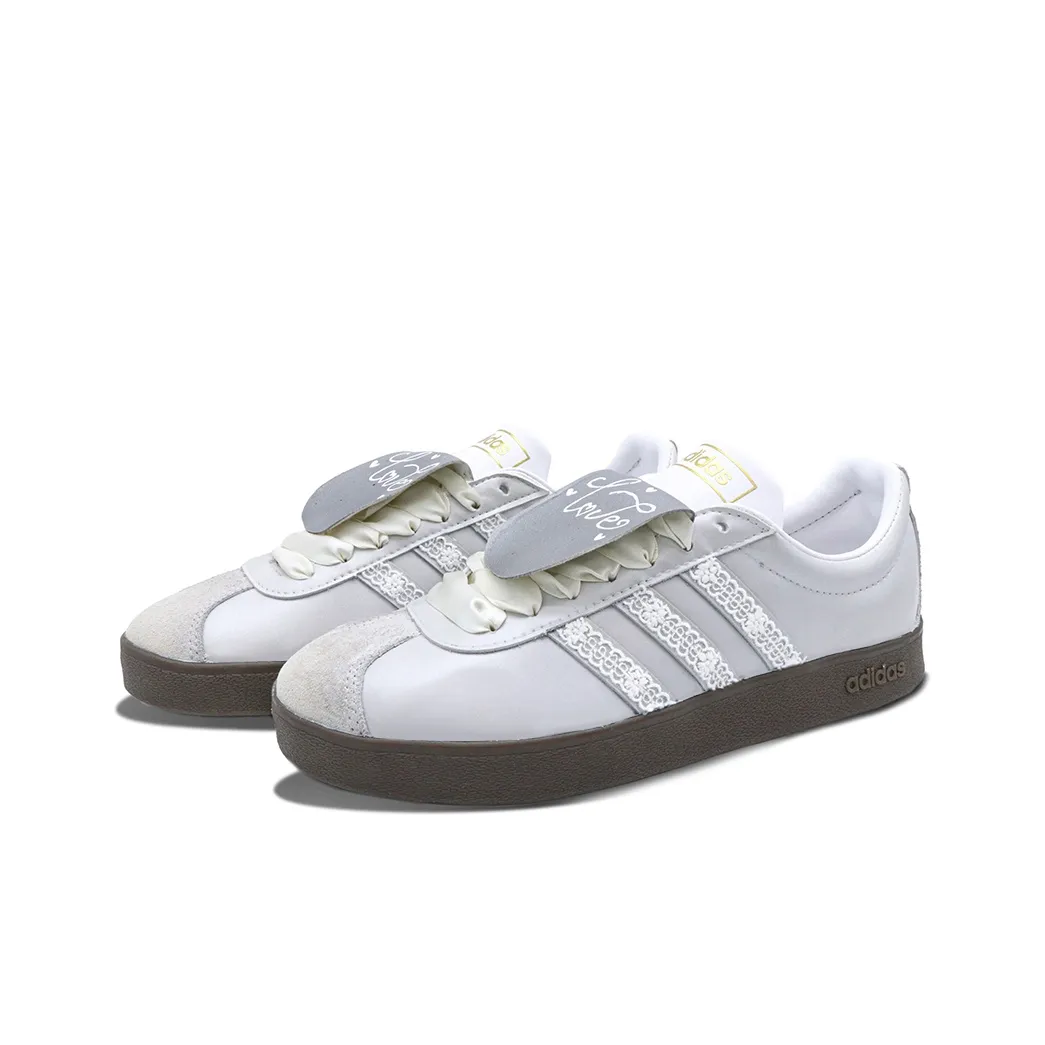 Light Grey With White Lace - Adidas Samba Custom