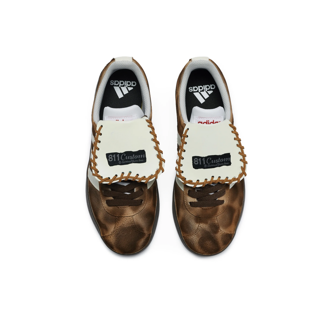 Brown Leopard Print - Adidas Samba Custom