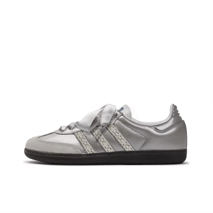 Sliver Off White Lace - Adidas Samba Custom