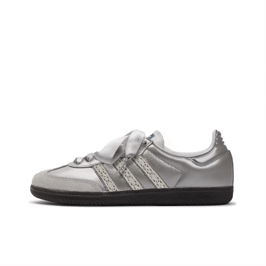 Sliver Off White Lace - Adidas Samba Custom