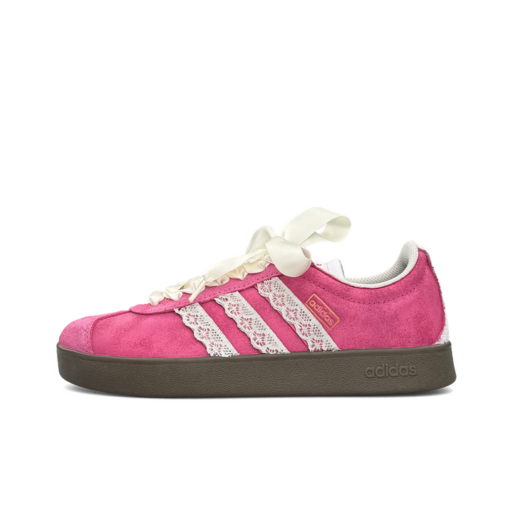 Barbie Pink Beige Lace - Adidas Samba Custom