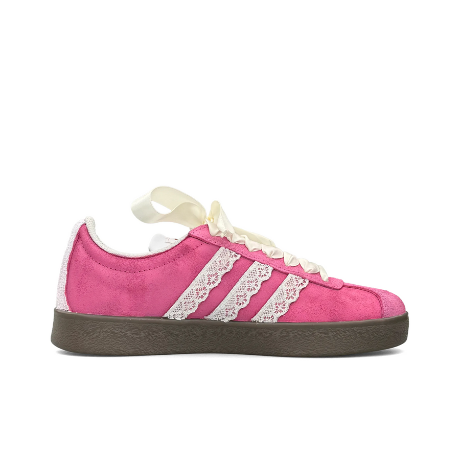 Barbie Pink Beige Lace - Adidas Samba Custom