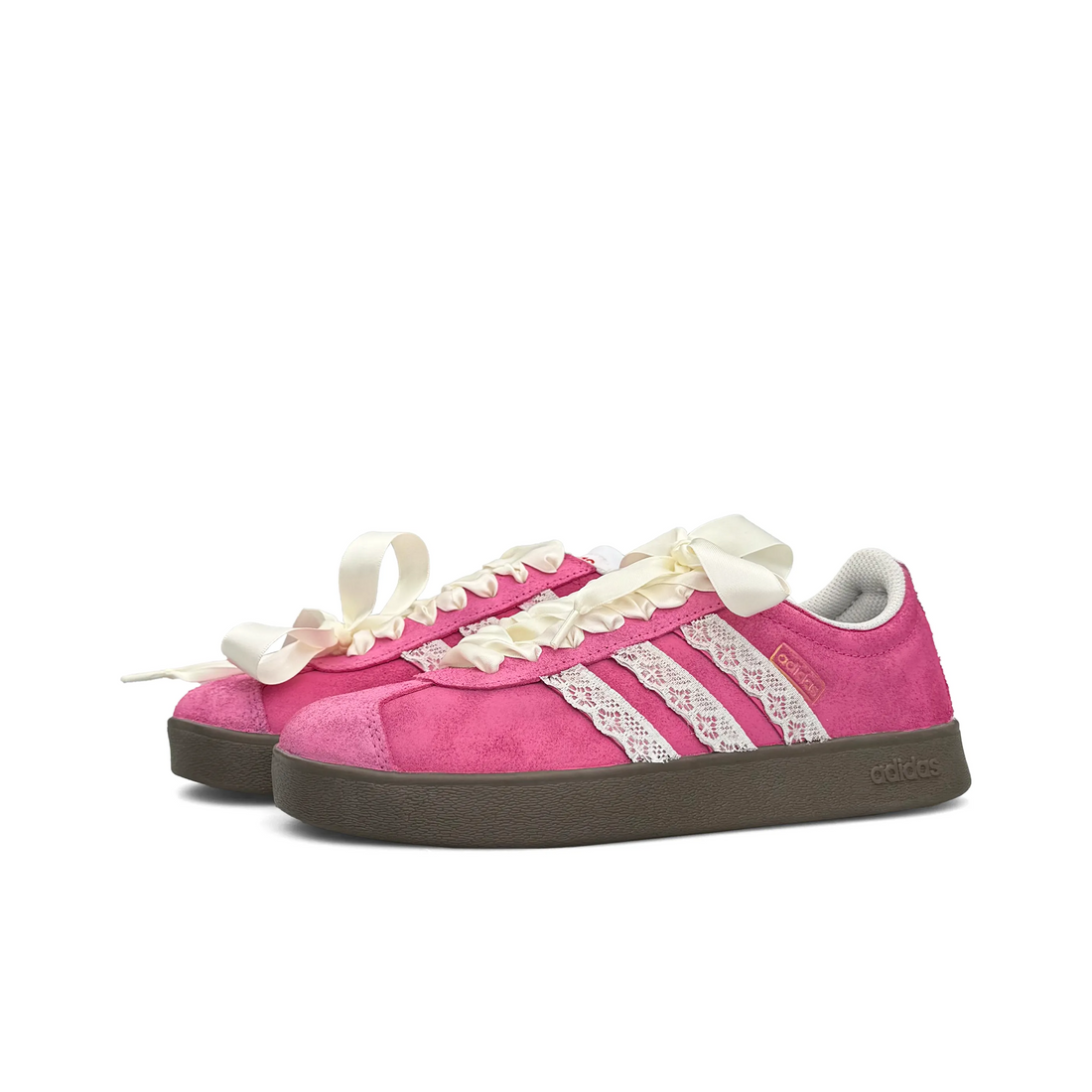 Barbie Pink Beige Lace - Adidas Samba Custom