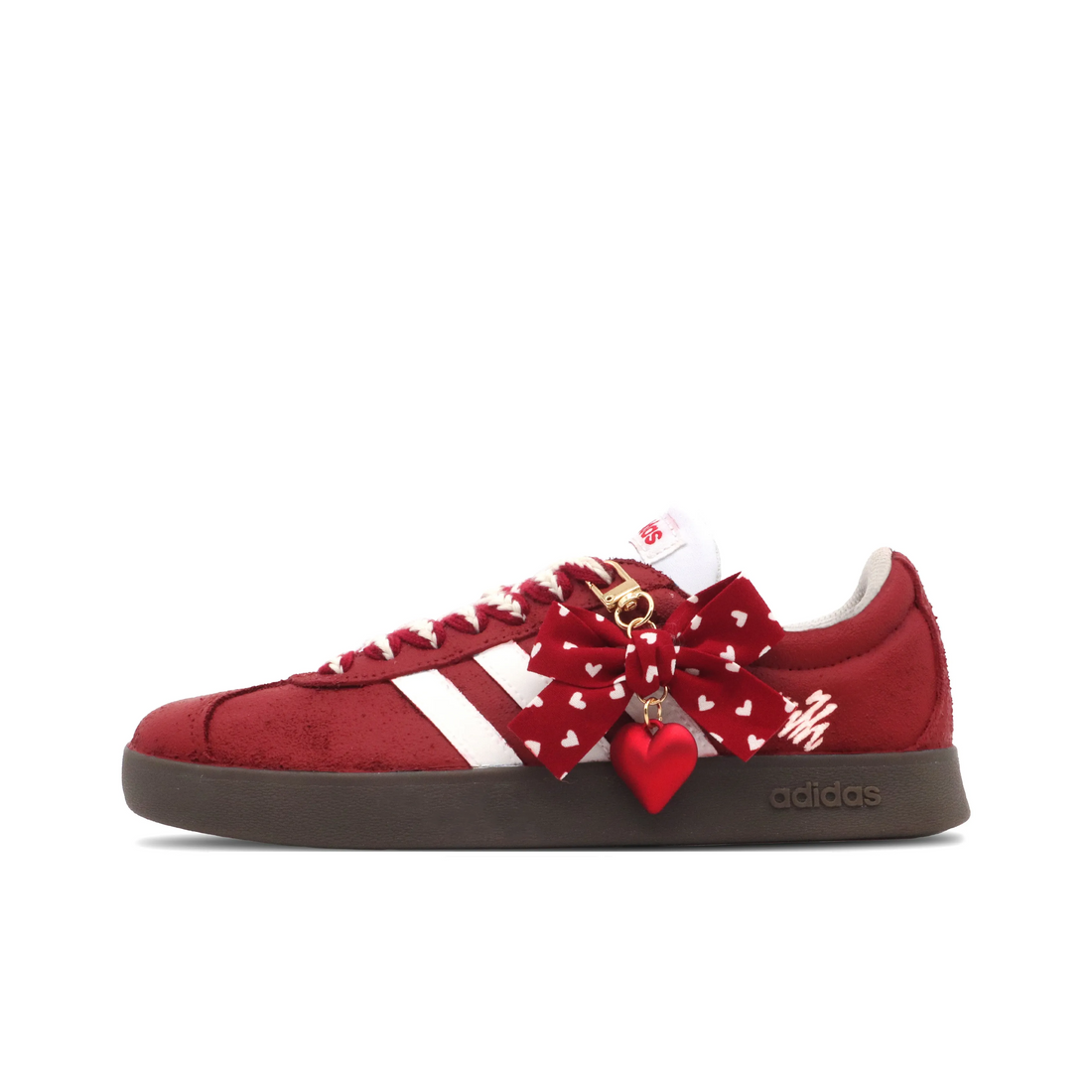Red Bows And Love Hearts - Adidas Samba Custom