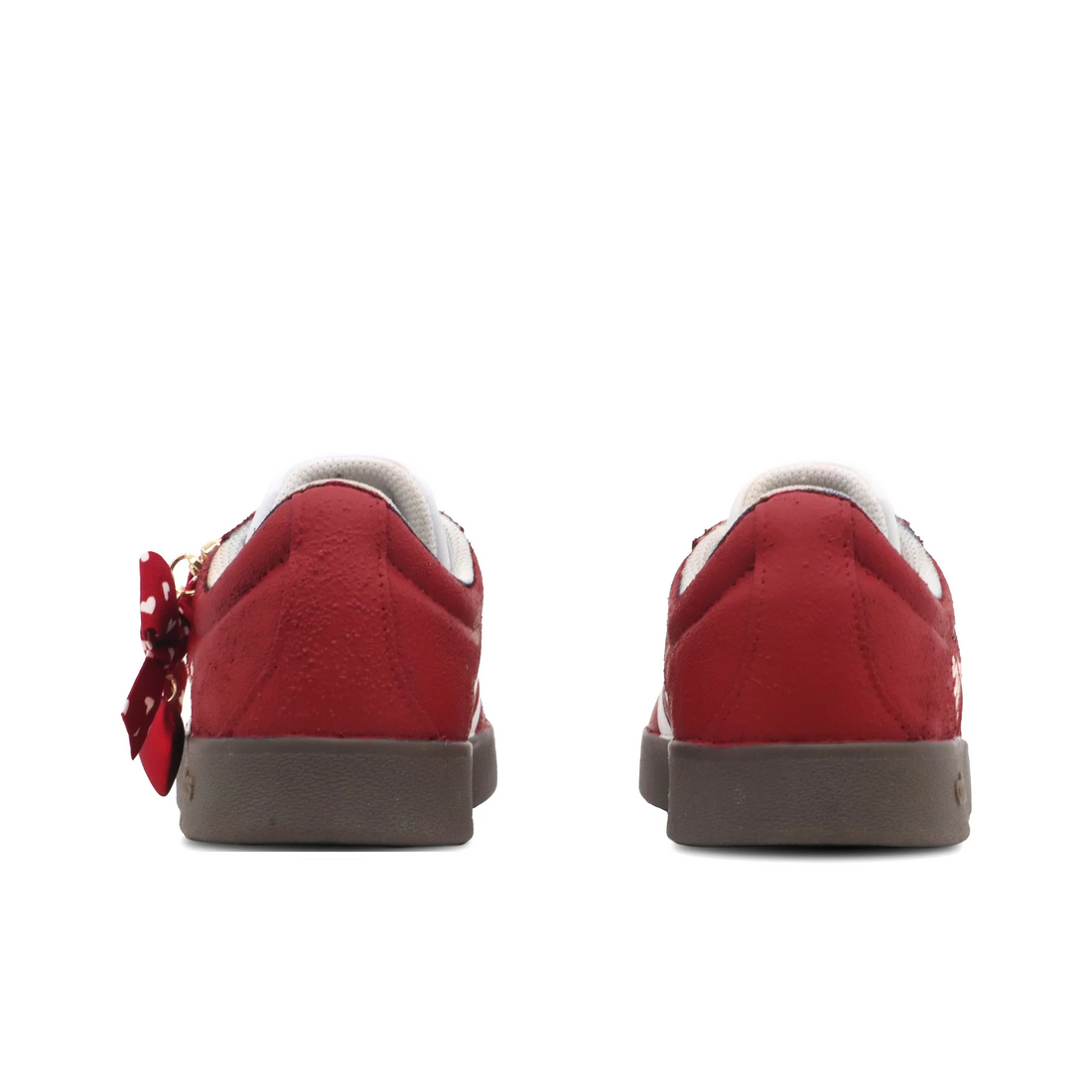 Red Bows And Love Hearts - Adidas Samba Custom
