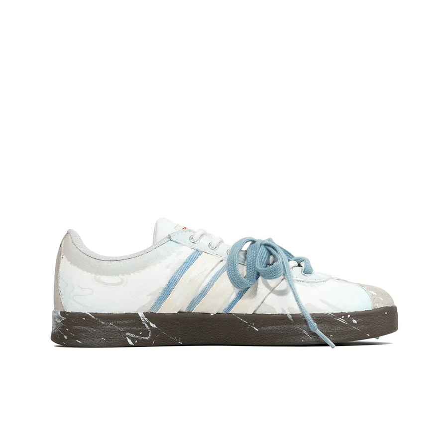 Light Blue White Sfumato Graffiti - Adidas Samba Custom