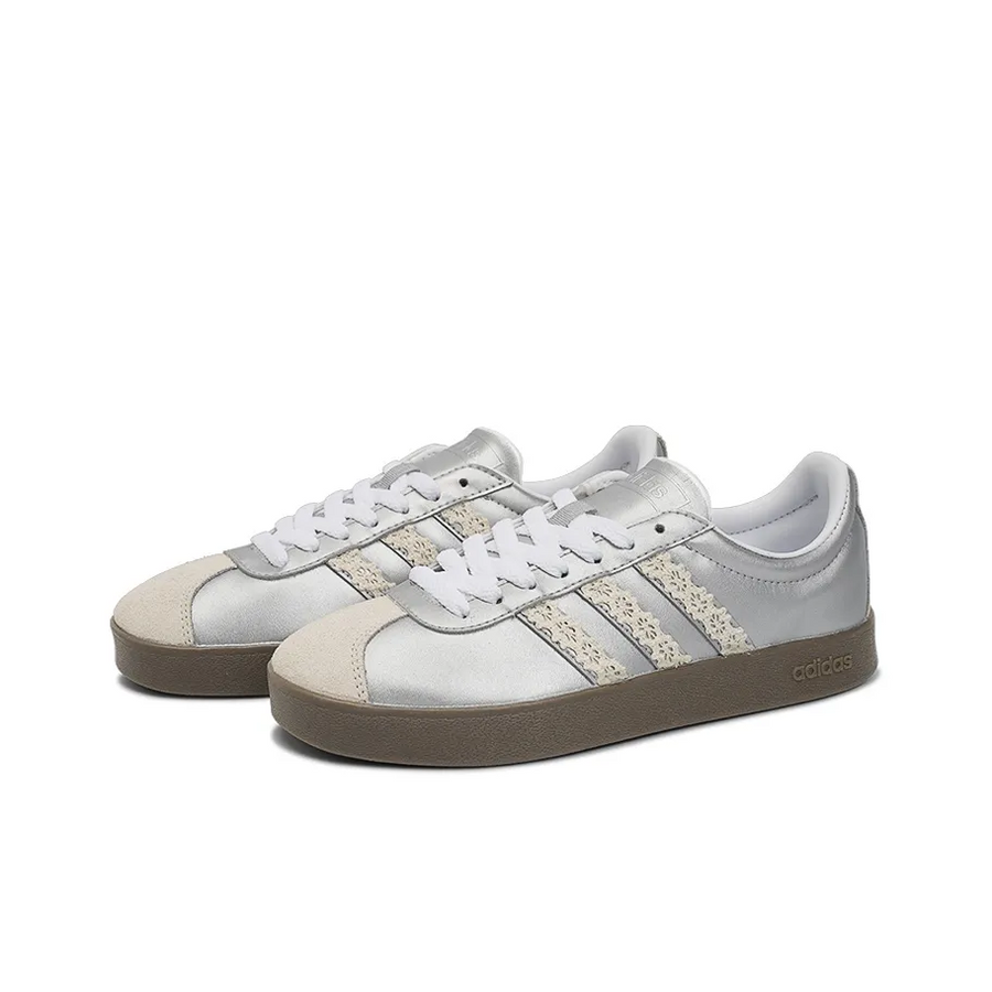 Sliver With Beige Lace - Adidas Samba Custom