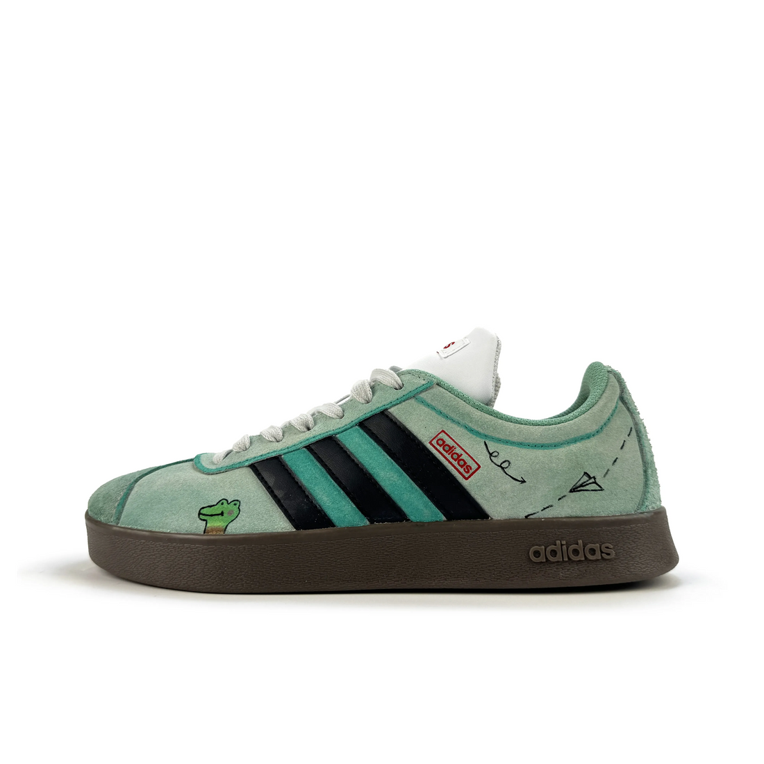 Green Black Frog Cartoon - Adidas Samba Custom