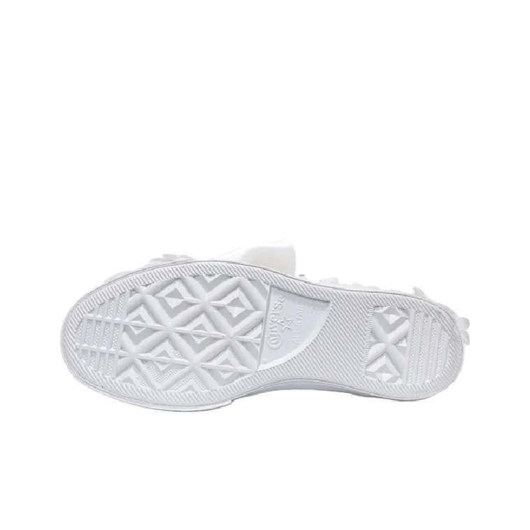 Custom Converse White Flower Embroidery Lace Pearls Wedding Shoes