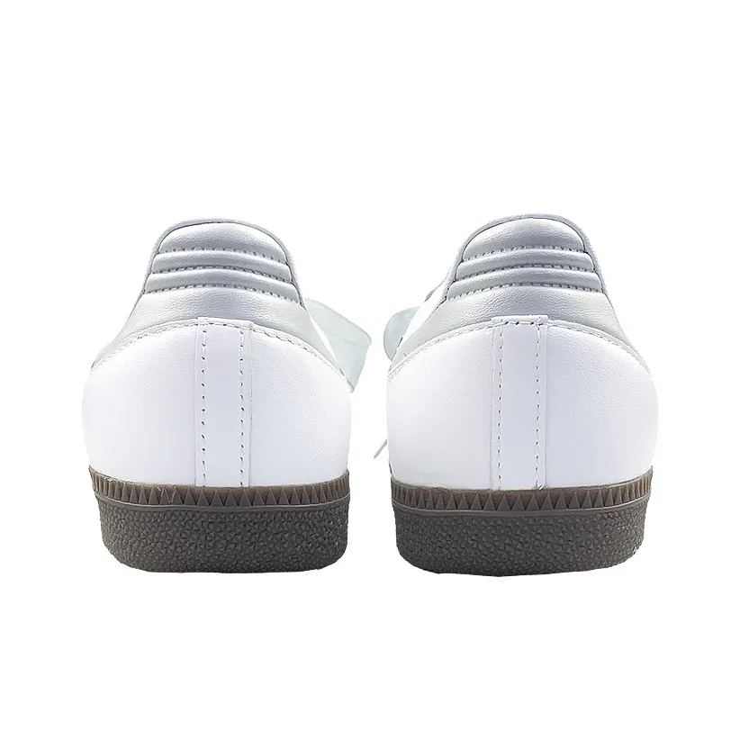 White Sliver Grey Diamonds Wedding Shoes - Adidas Samba Custom