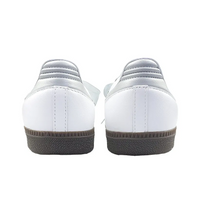 White Sliver Grey Diamonds Wedding Shoes - Adidas Samba Custom