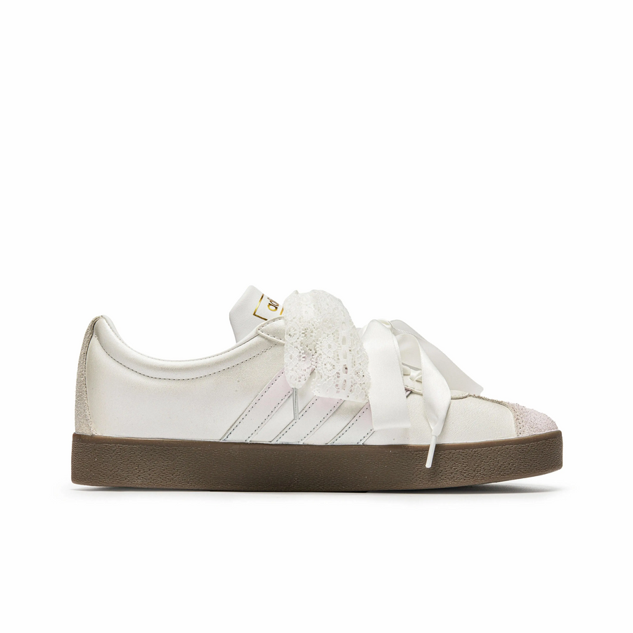 Sliver Baby Pink Lace Wedding Shoes - Adidas Samba Custom