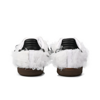 White Black Lace Wedding Shoes - Adidas Samba Custom