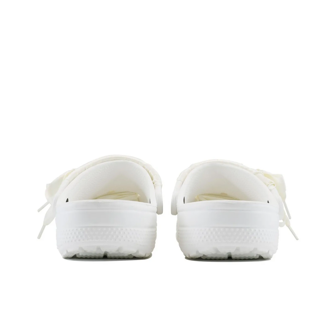 Custom Crocs White Lace Bow With Pearls Wedding Shoes