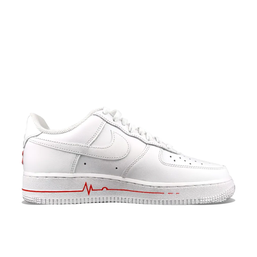 Custom Air Force 1 Low Heart Bloody Red