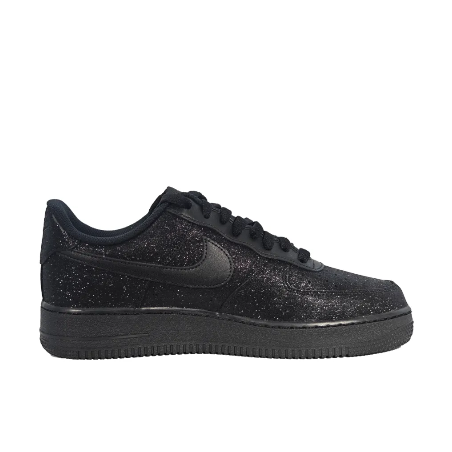 Custom Air Force 1 Low Black Bling Pink Swoosh