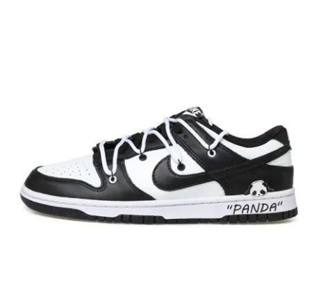Custom Dunk Extra Lace Extra Lace Black White Panda
