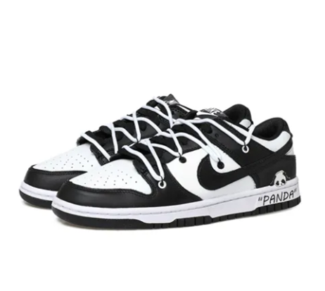 Custom Dunk Extra Lace Extra Lace Black White Panda